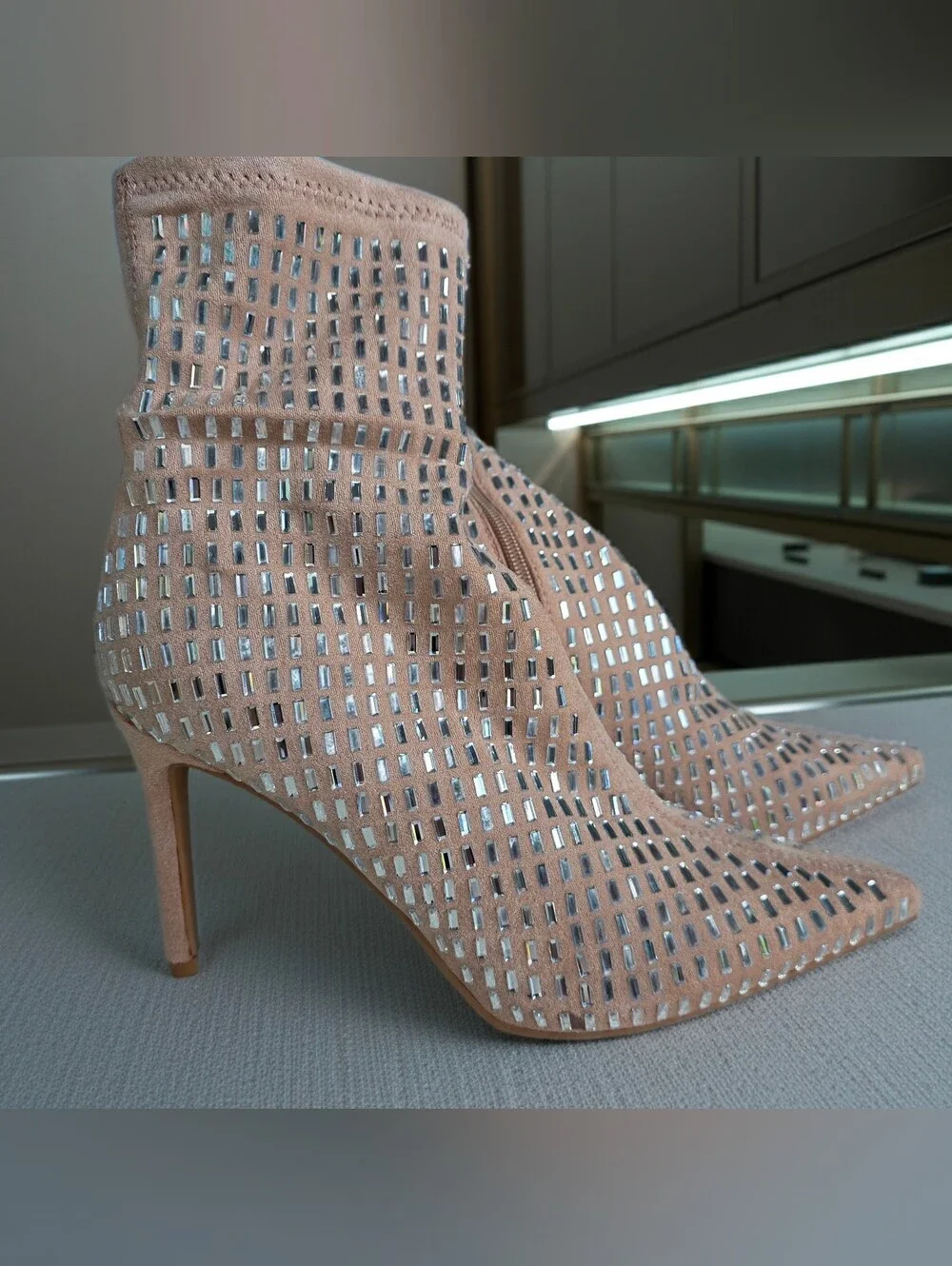 Charles by Charles David Afterhours Rhinestone Mesh Booties